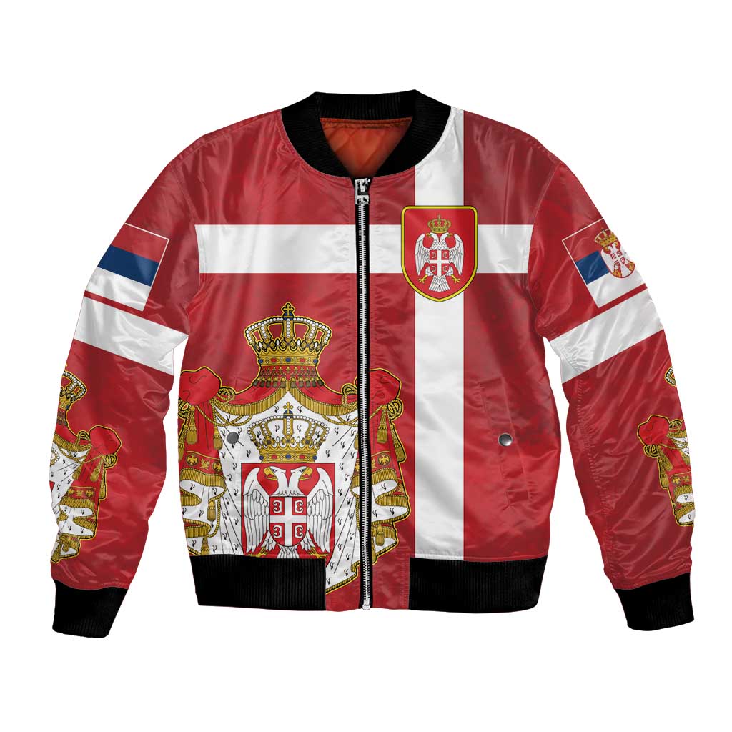 Serbia Bomber Jacket Serbian Cross Eagle Tattoo