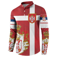 Serbia Button Sweatshirt Serbian Cross Eagle Tattoo