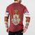 Serbia Button Sweatshirt Serbian Cross Eagle Tattoo