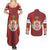 Serbia Couples Matching Summer Maxi Dress and Long Sleeve Button Shirt Serbian Cross Eagle Tattoo