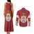 Serbia Couples Matching Tank Maxi Dress and Long Sleeve Button Shirt Serbian Cross Eagle Tattoo