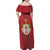 Serbia Family Matching Off Shoulder Maxi Dress and Hawaiian Shirt Serbian Cross Eagle Tattoo