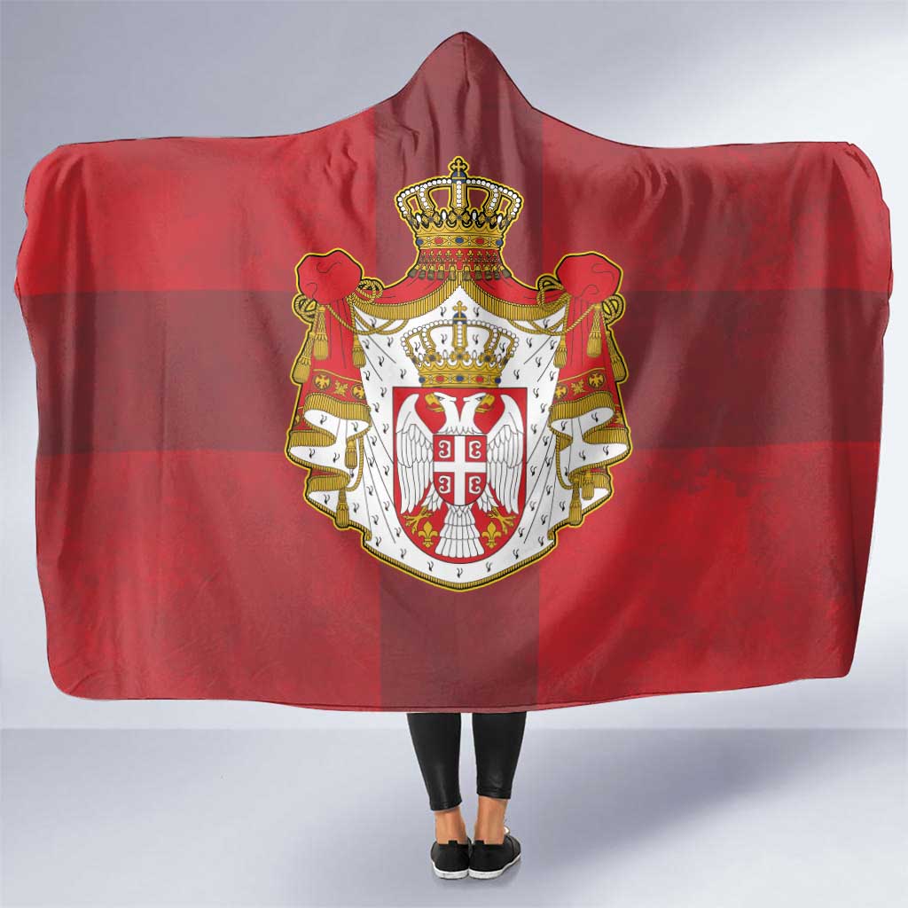 Serbia Hooded Blanket Serbian Cross Eagle Tattoo