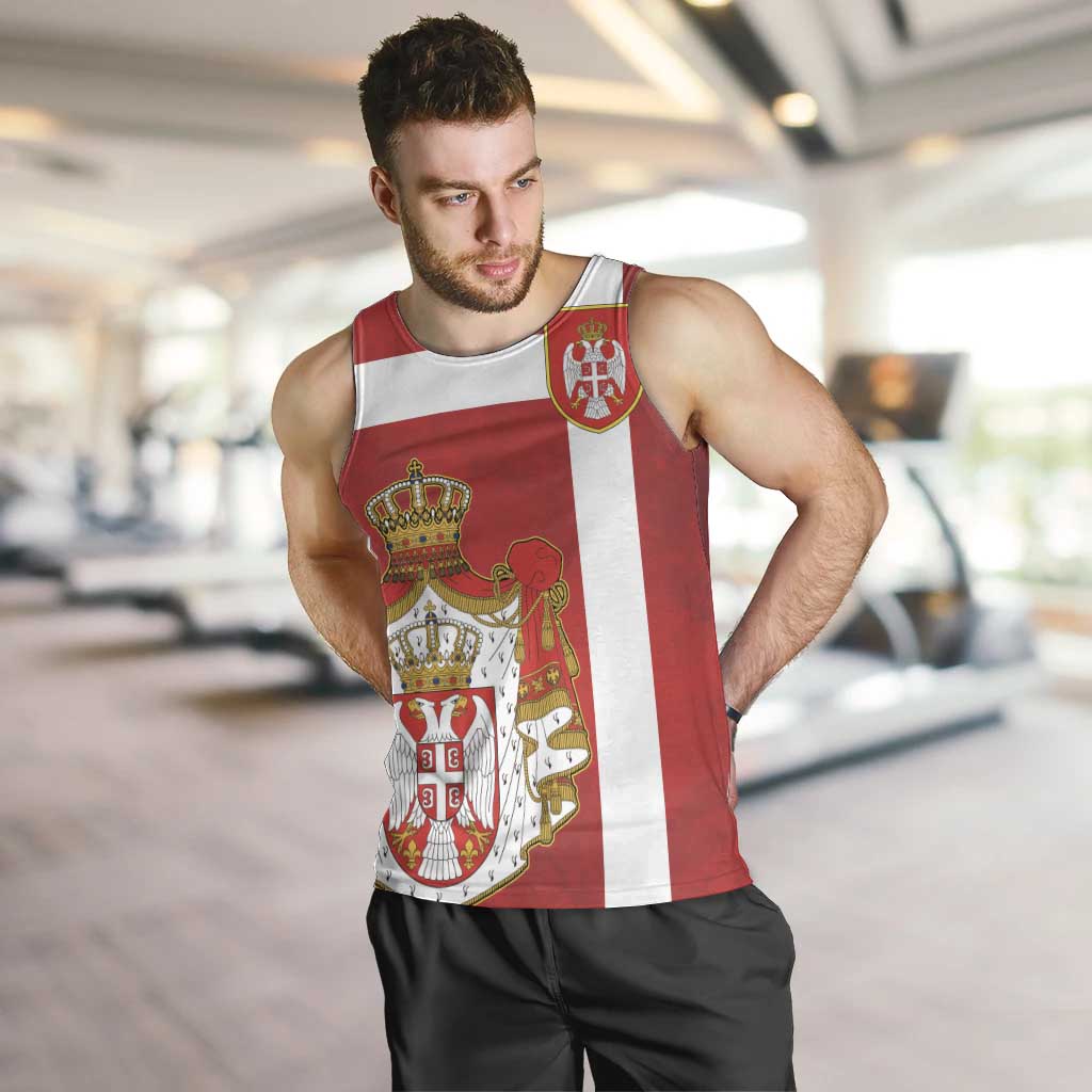 Serbia Men Tank Top Serbian Cross Eagle Tattoo