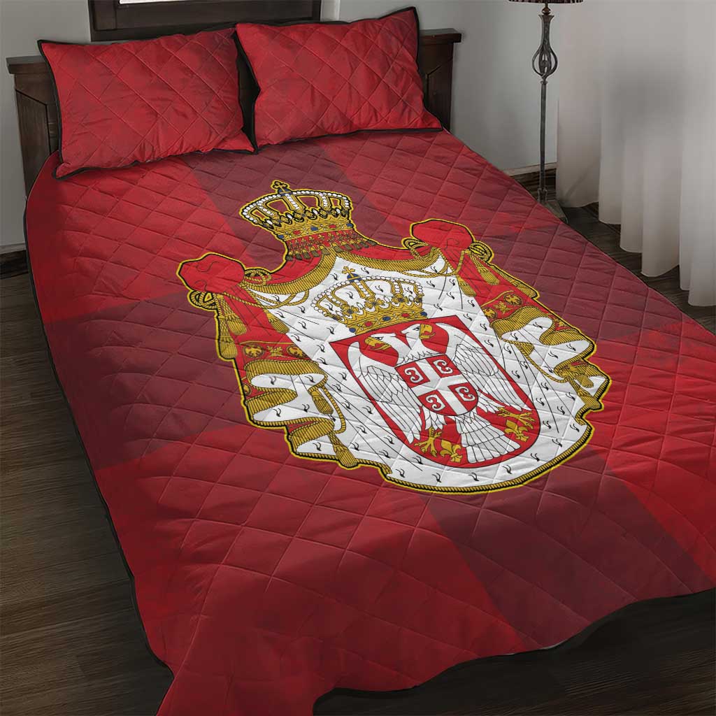 Serbia Quilt Bed Set Serbian Cross Eagle Tattoo