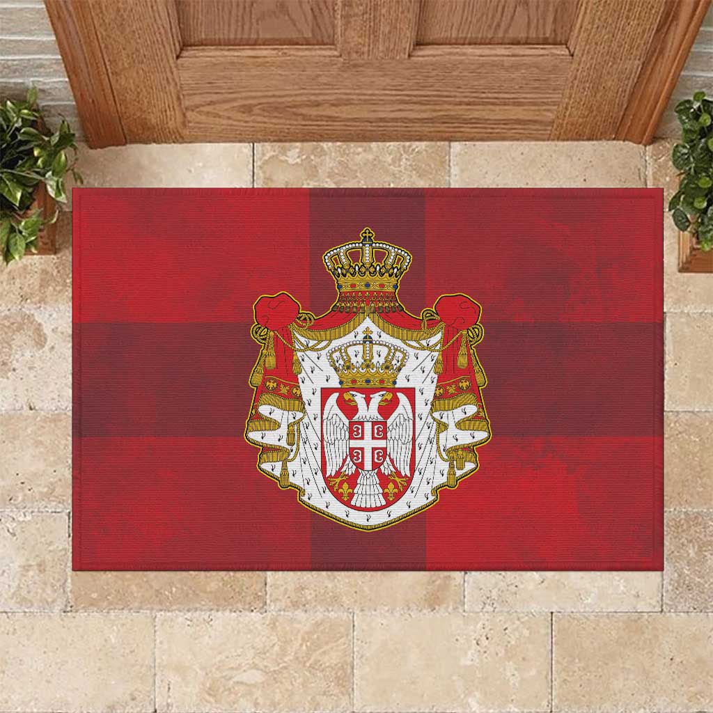 Serbia Rubber Doormat Serbian Cross Eagle Tattoo