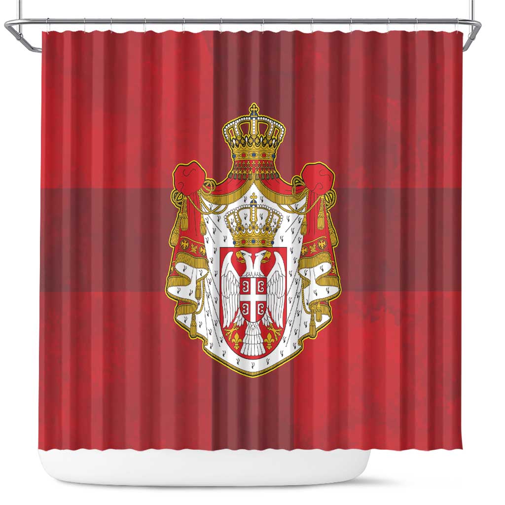 Serbia Shower Curtain Serbian Cross Eagle Tattoo