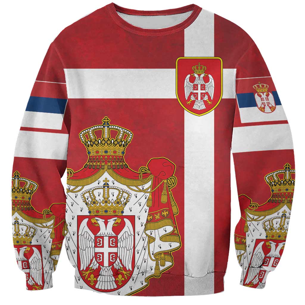 Serbia Sweatshirt Serbian Cross Eagle Tattoo