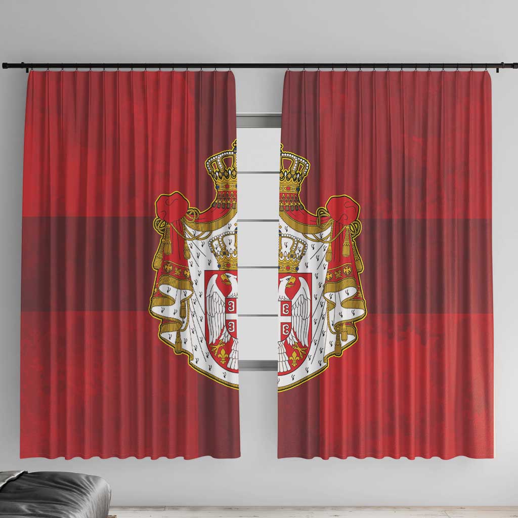 Serbia Window Curtain Serbian Cross Eagle Tattoo