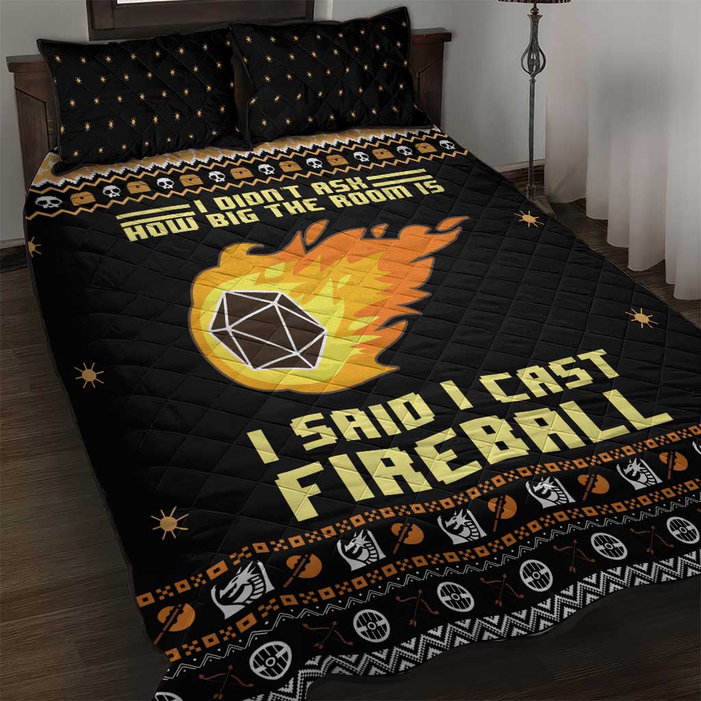 I Said I Cast Fireball Christmas Quilt Bed Set I Said I Cast Fireball - Wonder Print Shop