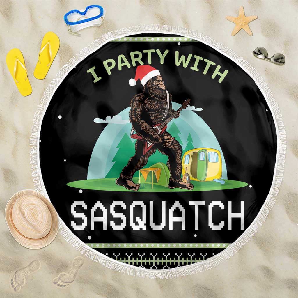 I'm Party With Sasquatch Camping Beach Blanket I'm Party With Sasquatch - Wonder Print Shop