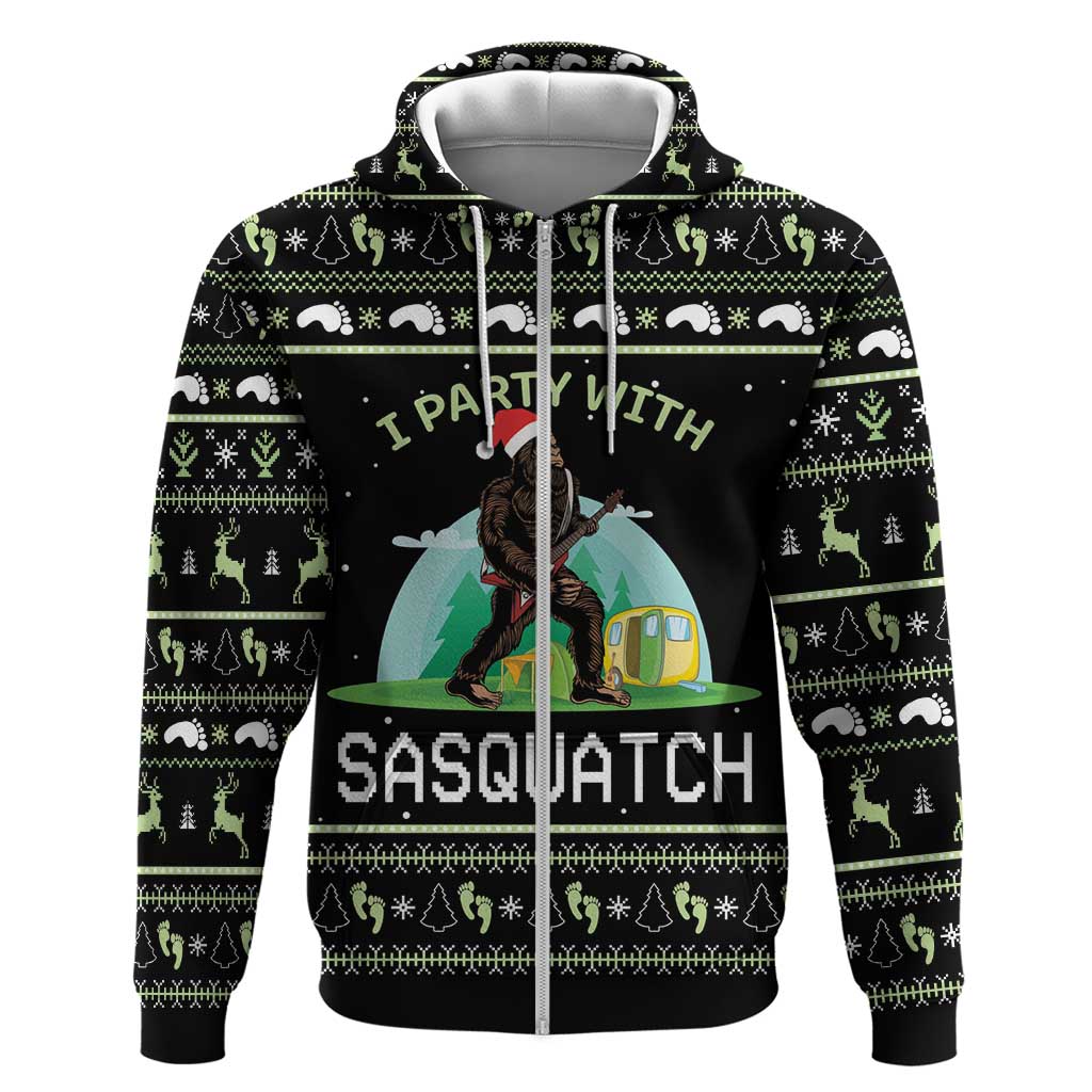 I'm Party With Sasquatch Camping Zip Hoodie I'm Party With Sasquatch - Wonder Print Shop