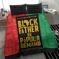 African bedding set duvet with 'Black Father by Popular Demand' text on red, black, and green.