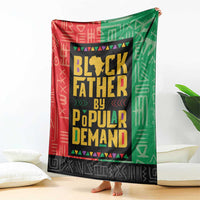 African throw blanket with bold “Black Father” text on red, green, and black panels