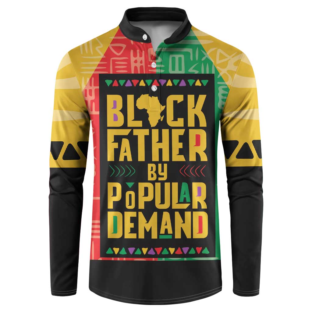 Black crewneck sweatshirt with colorful geometric graphic panel and bold lettering