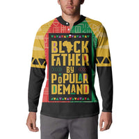 Black crewneck sweatshirt on model with colorful geometric graphic and bold text
