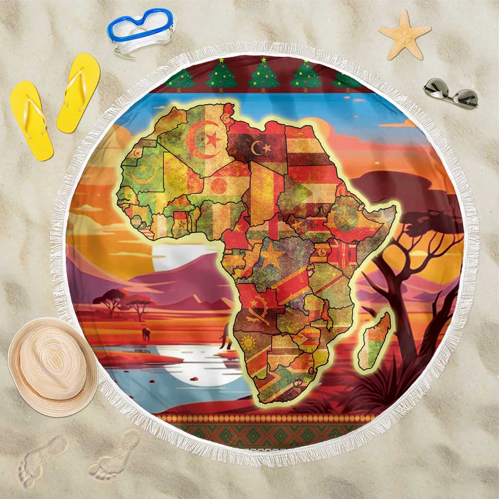 African Heritage and Celebrated Christmas Beach Blanket - Wonder Print Shop