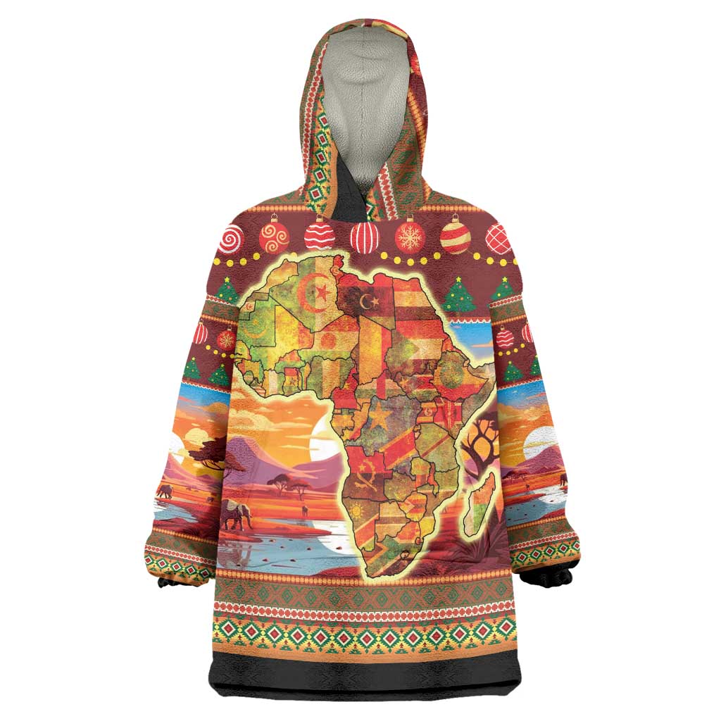 African Heritage and Celebrated Christmas Wearable Blanket Hoodie