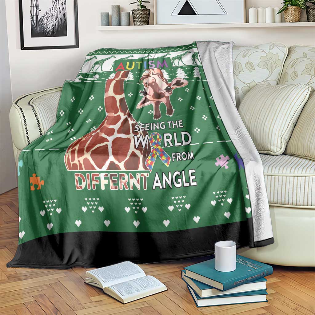 Giraffe Autism Blanket Seeing The World From Different Angles