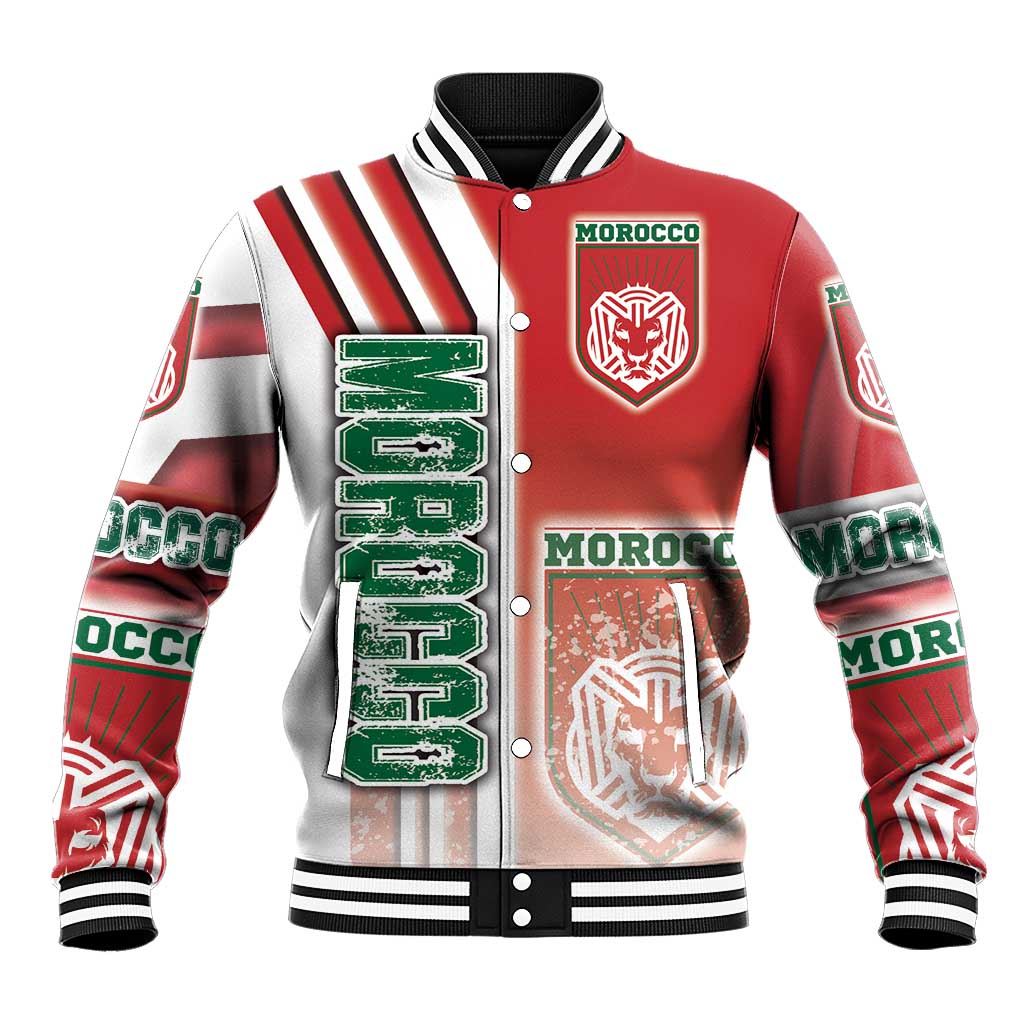 Morocco Football Baseball Jacket Atlas Lions Soccer - Road To Champion