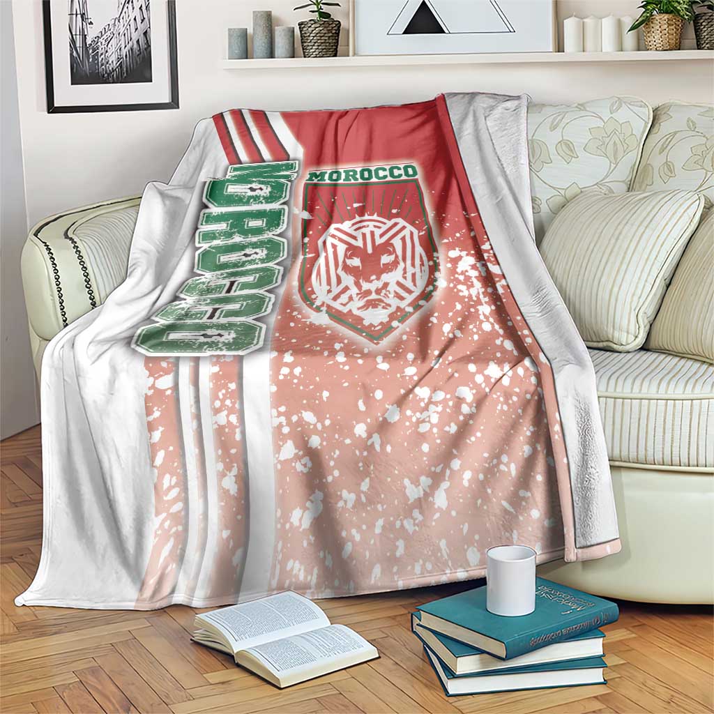 Morocco Football Blanket Atlas Lions Soccer - Road To Champion