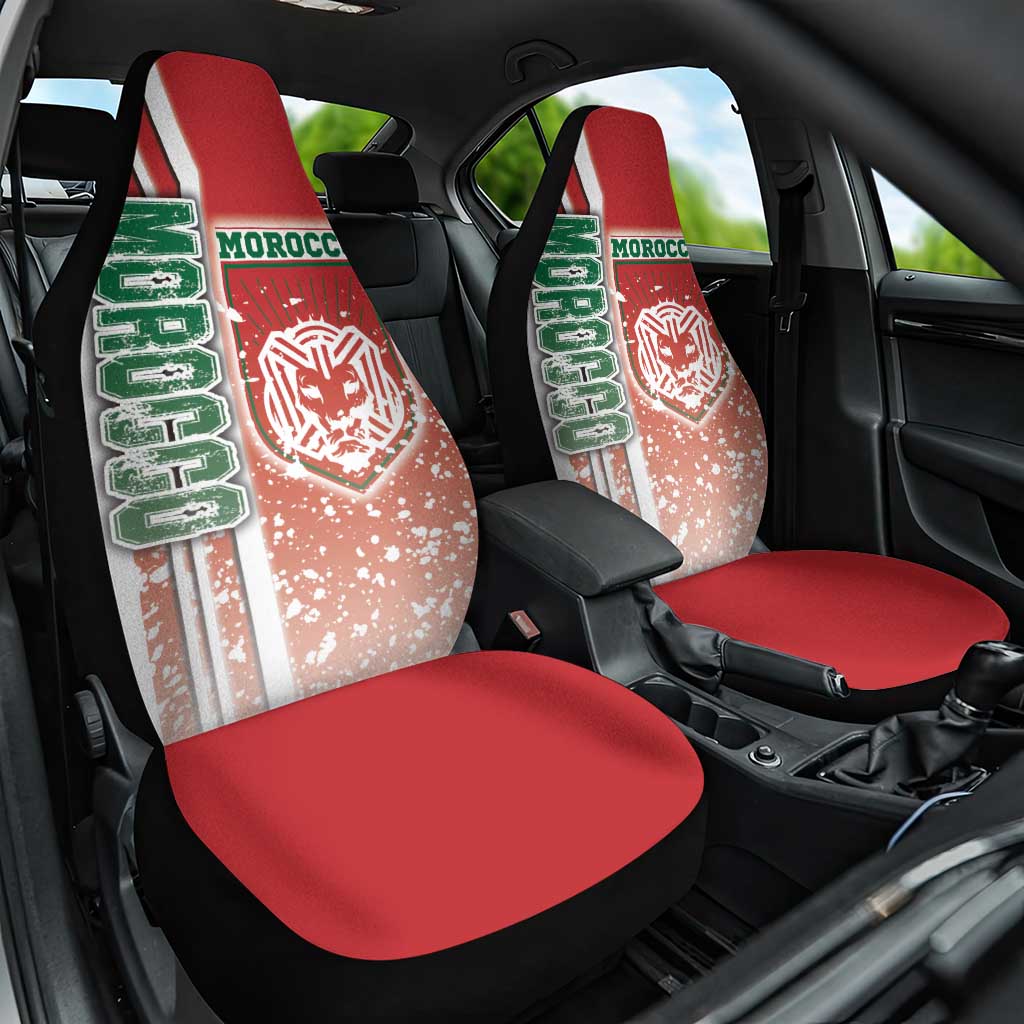 Morocco Football Car Seat Cover Atlas Lions Soccer - Road To Champion