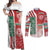 Morocco Football Couples Matching Off Shoulder Maxi Dress and Long Sleeve Button Shirt Atlas Lions Soccer - Road To Champion