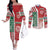 Morocco Football Couples Matching Off The Shoulder Long Sleeve Dress and Long Sleeve Button Shirt Atlas Lions Soccer - Road To Champion