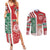 Morocco Football Couples Matching Summer Maxi Dress and Long Sleeve Button Shirt Atlas Lions Soccer - Road To Champion