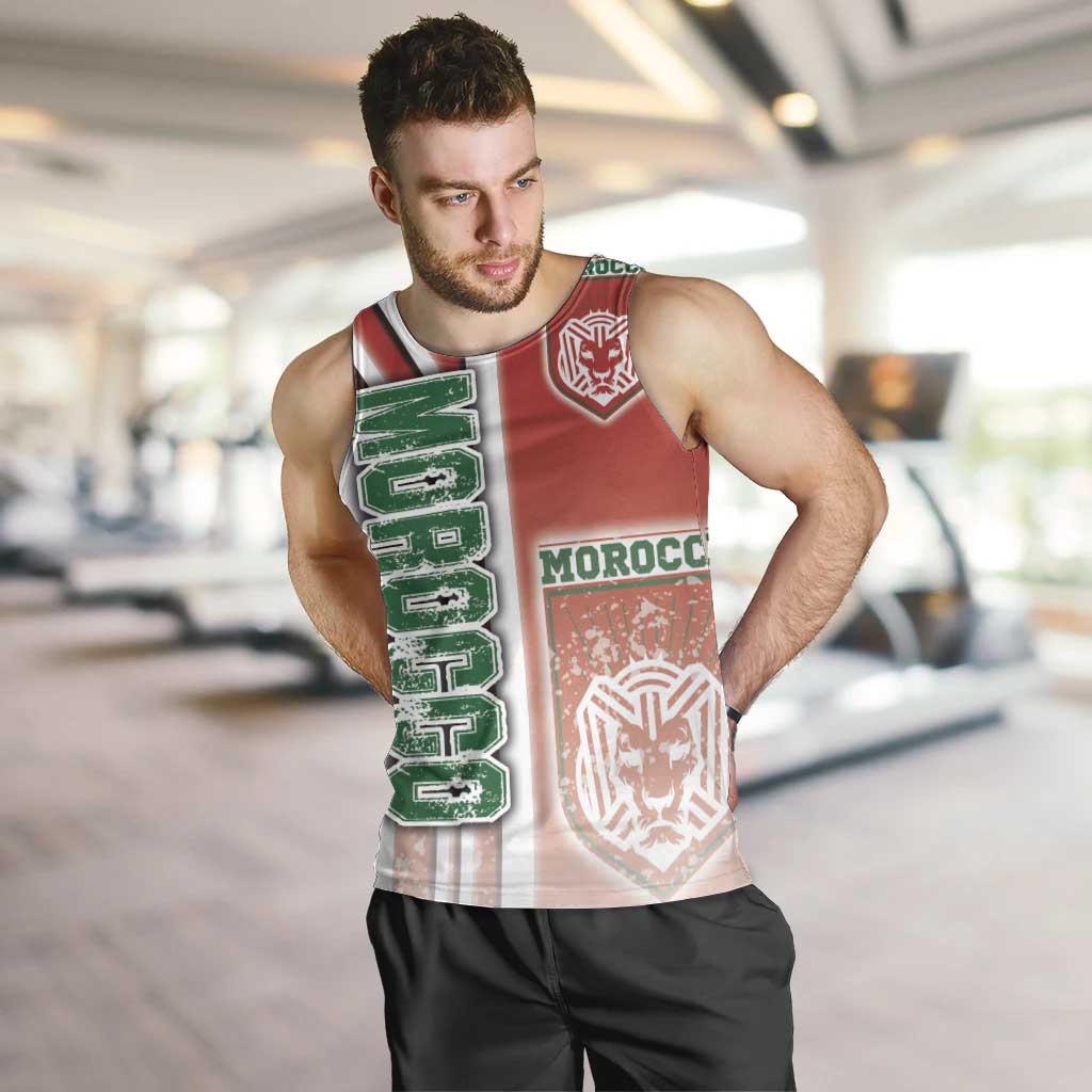 Morocco Football Men Tank Top Atlas Lions Soccer - Road To Champion