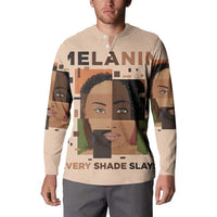 Melanin Every Shade Slays Button Sweatshirt African Women