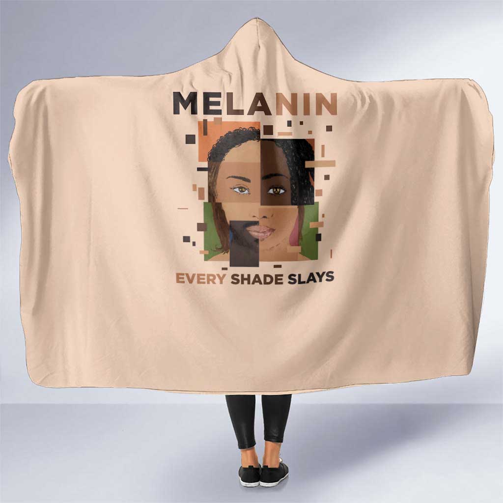 Melanin Every Shade Slays Hooded Blanket African Women