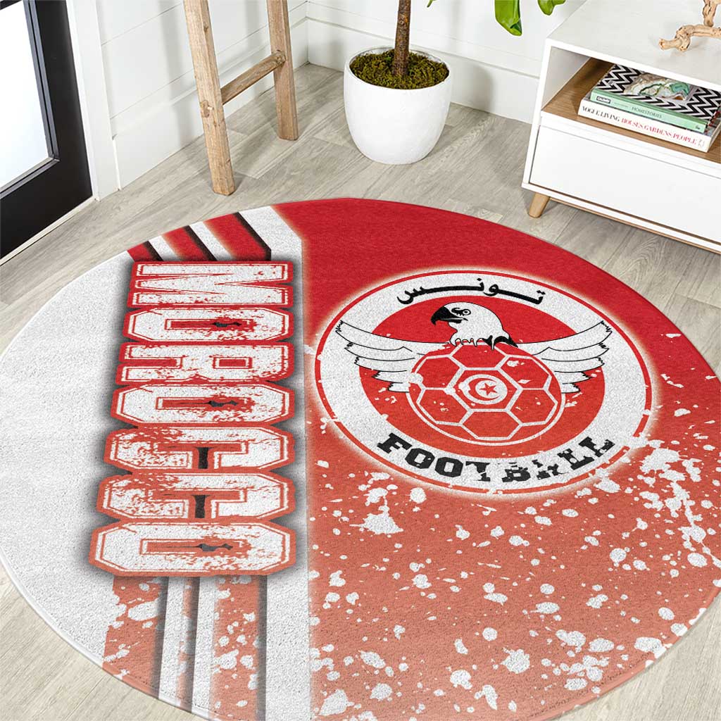 Tunisia Football Round Carpet Eagles of Carthage Soccer - Road To Champion