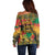 African Map Graffiti Off Shoulder Sweater Know You Roots - Wonder Print Shop