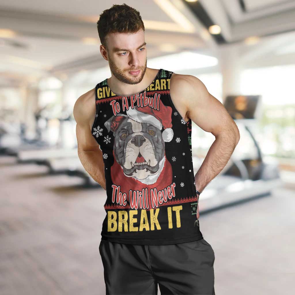 Give Your Heart Pitbull Dog Men Tank Top The Will Never Break It - Wonder Print Shop