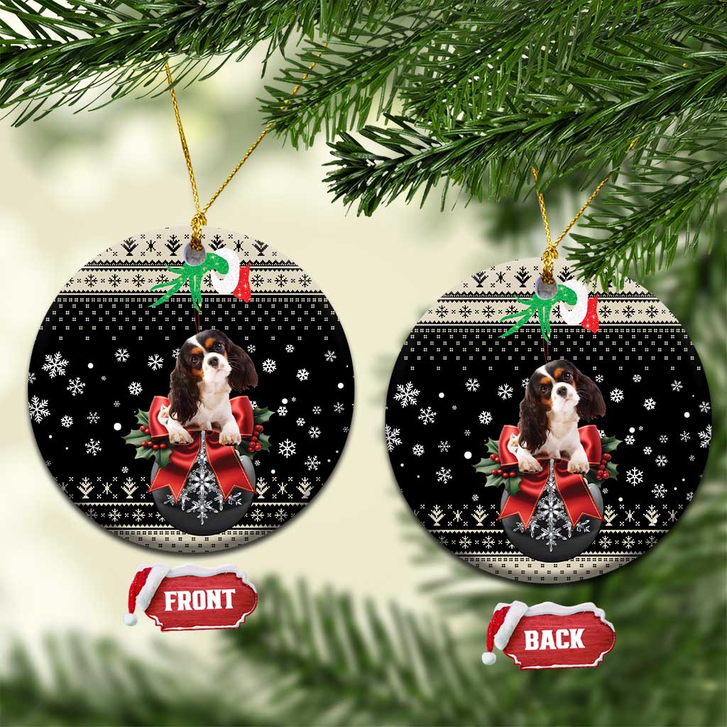 Cavalier King Charles Spaniel Xmas Ball Ceramic Ornament Christmas Dog Lovers - Wonder Print Shop