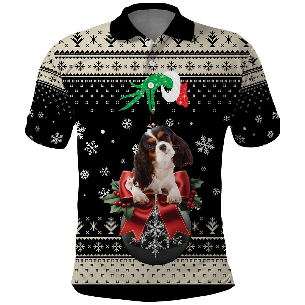 Cavalier King Charles Spaniel Xmas Ball Polo Shirt Christmas Dog Lovers