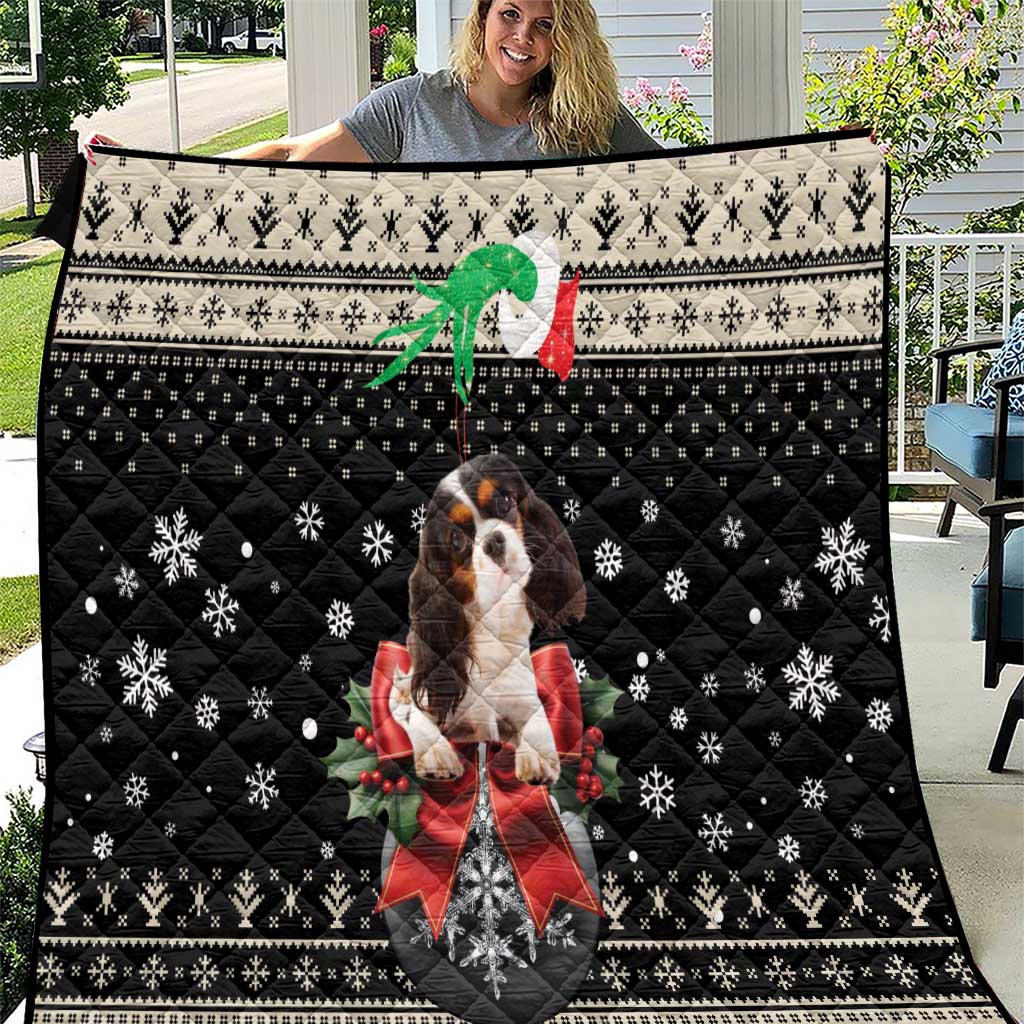 Cavalier King Charles Spaniel Xmas Ball Quilt Christmas Dog Lovers - Wonder Print Shop