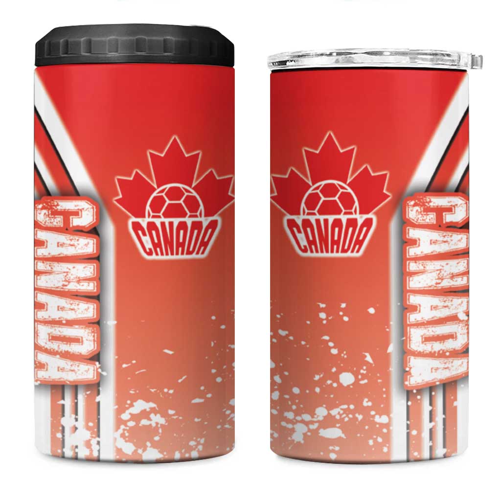 Canada Football 4 in 1 Can Cooler Tumbler Canucks Soccer - Road To Champion