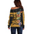 Black Creativity Rules The World Off Shoulder Sweater African Creativity - Wonder Print Shop