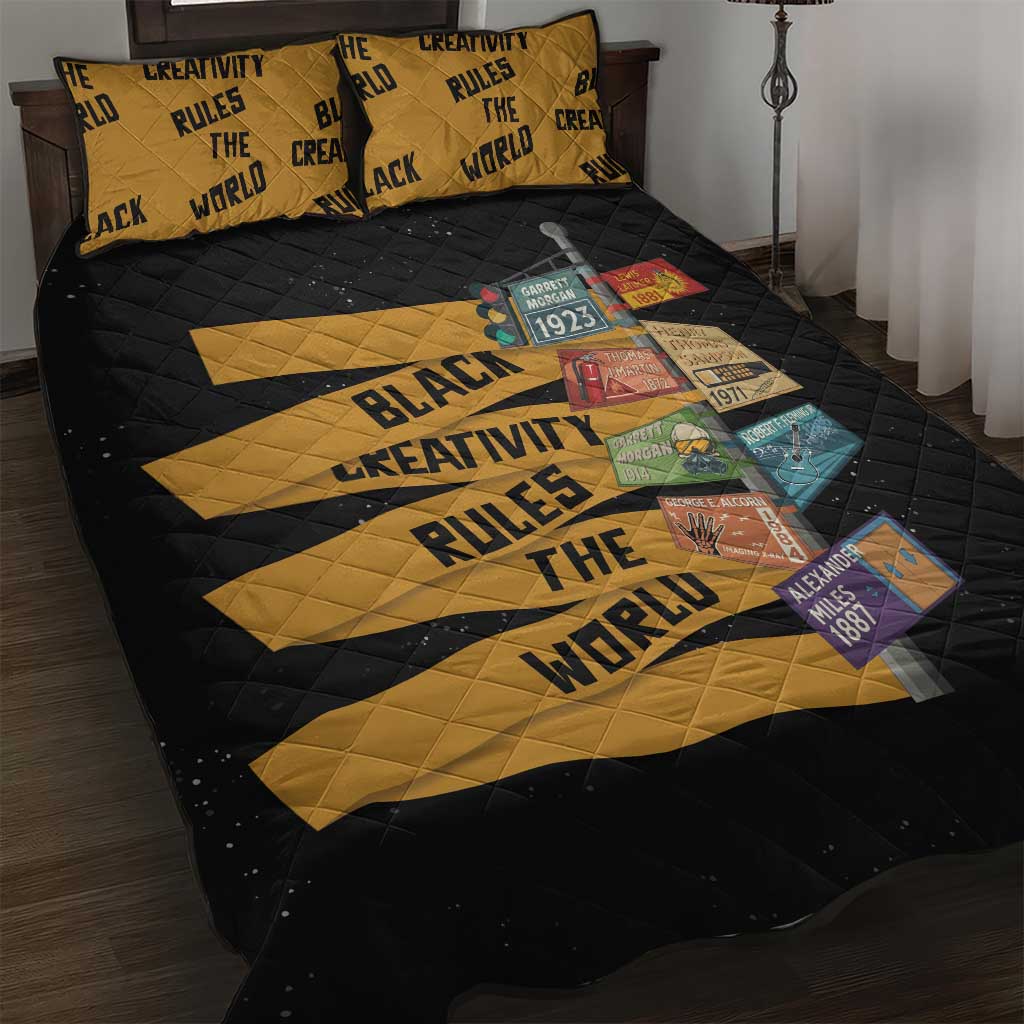 Black Creativity Rules The World Quilt Bed Set African Creativity - Wonder Print Shop