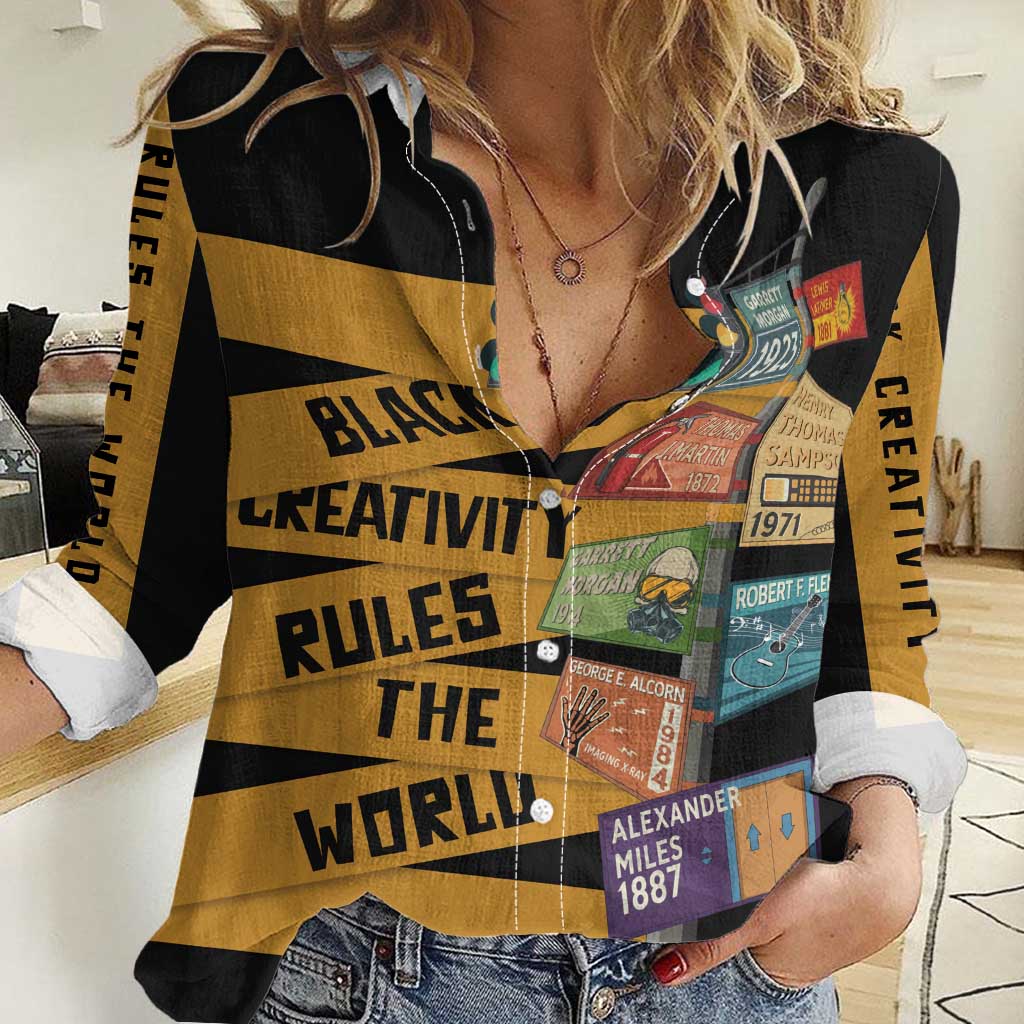 Black Creativity Rules The World Women Casual Shirt African Creativity