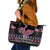 Flamingo Im Dreaming Of A Pink Christmas Leather Tote Bag - Wonder Print Shop