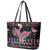 Flamingo Im Dreaming Of A Pink Christmas Leather Tote Bag - Wonder Print Shop