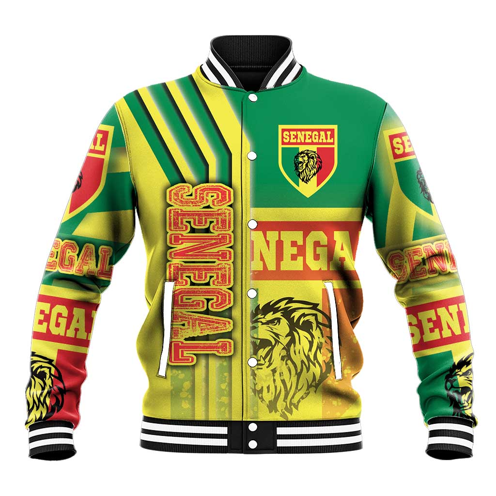 Senegal Football Baseball Jacket Lions of Teranga Soccer - Road To Champion - Wonder Print Shop