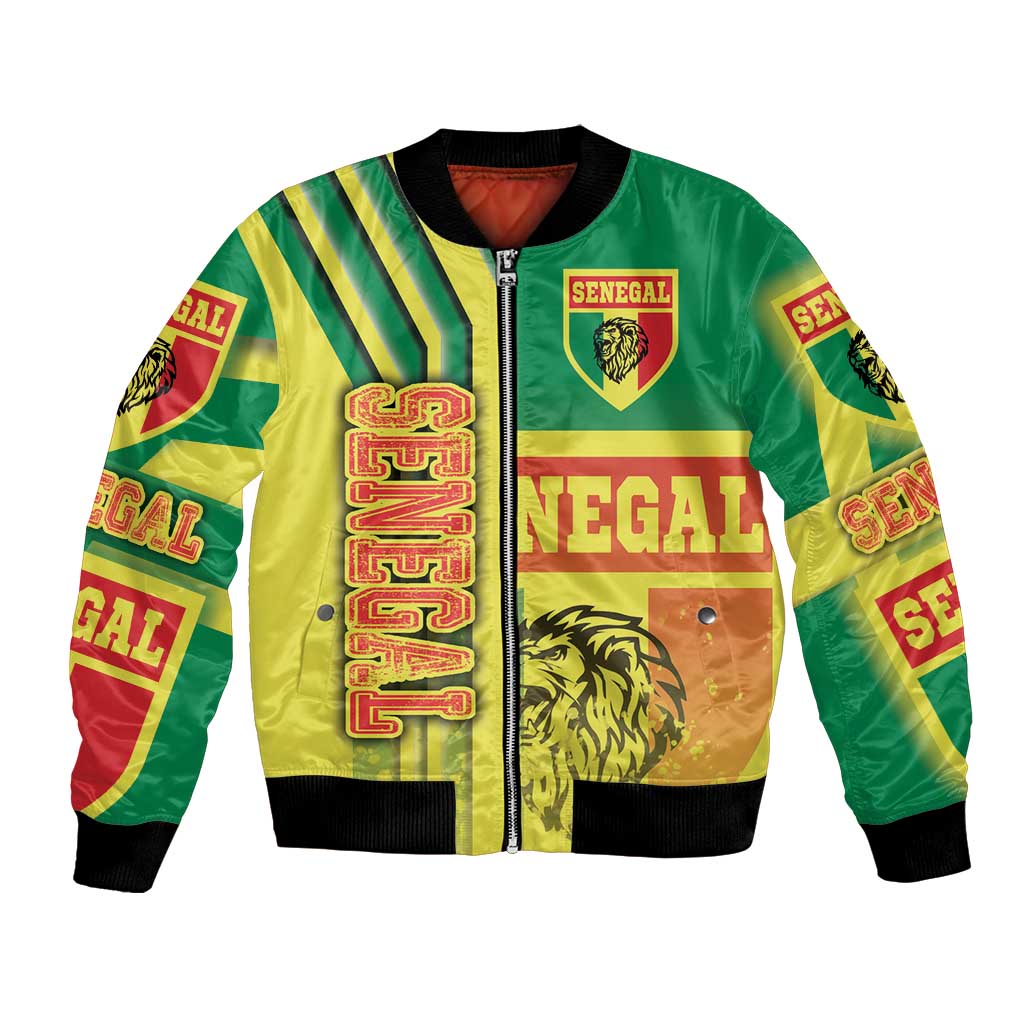 Senegal Football Bomber Jacket Lions of Teranga Soccer - Road To Champion - Wonder Print Shop