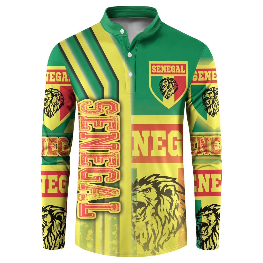 Senegal Football Button Sweatshirt Lions of Teranga Soccer - Road To Champion - Wonder Print Shop