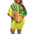 Senegal Football Family Matching Off Shoulder Short Dress and Hawaiian Shirt Lions of Teranga Soccer - Road To Champion - Wonder Print Shop