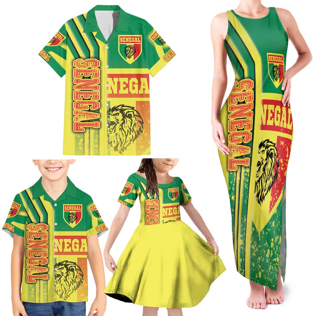 Senegal Football Family Matching Tank Maxi Dress and Hawaiian Shirt Lions of Teranga Soccer - Road To Champion - Wonder Print Shop