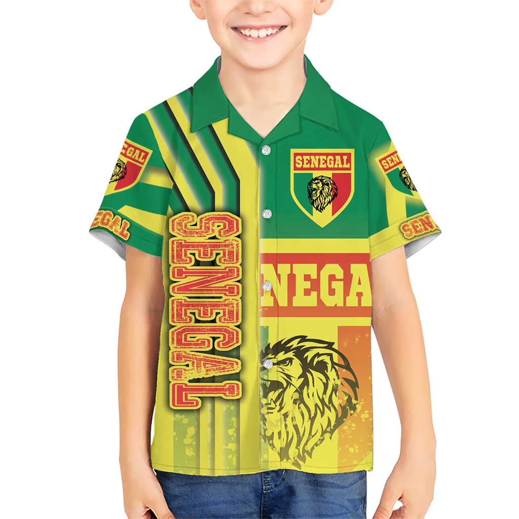 Senegal Football Kid Hawaiian Shirt Lions of Teranga Soccer - Road To Champion - Wonder Print Shop